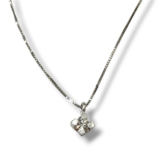 Necklace Gianni Pace Woman in White Gold Diamante 0.03 Ct DB003 - DB003